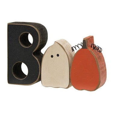 3 Set Boo Ghost & Pumpkin Blocks - The Fox Decor